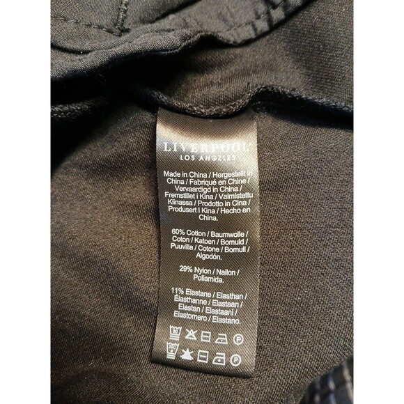 Liverpool Los Angeles Black Rinse Moto F/Zip Casual LS Jacket Quilted Panel SM - Picture 14 of 16